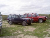 September 2006<br /> Peter's Jeep & George's Nissan