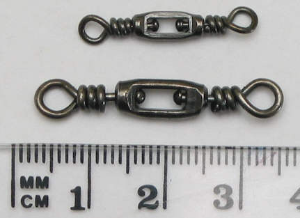 Box swivels for light or medium, and for heavy fishing.