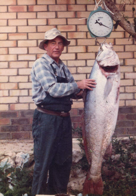 Jim Strong and his 30kg mulloway