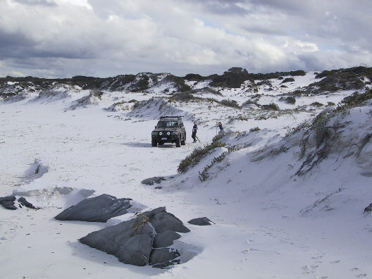 Andy's 4WD on the beach near Bremer Bay