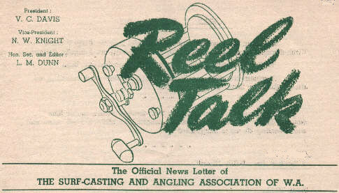  The front page header on the August 1953 Reel Talk 