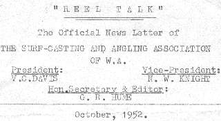  Copy of the heading on the October 1952 Reel Talk 