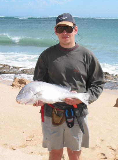 Spencer King's 3.0 kg Painted Sweetlip caught during the Exmouth Fishing Safari 2002.